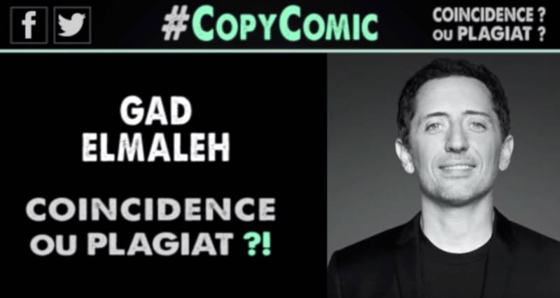 Affaire CopyComic  / Gad Elmaleh : Le plagieur plagié ?  - Copie d'écran Chaine Youtube CopyComic